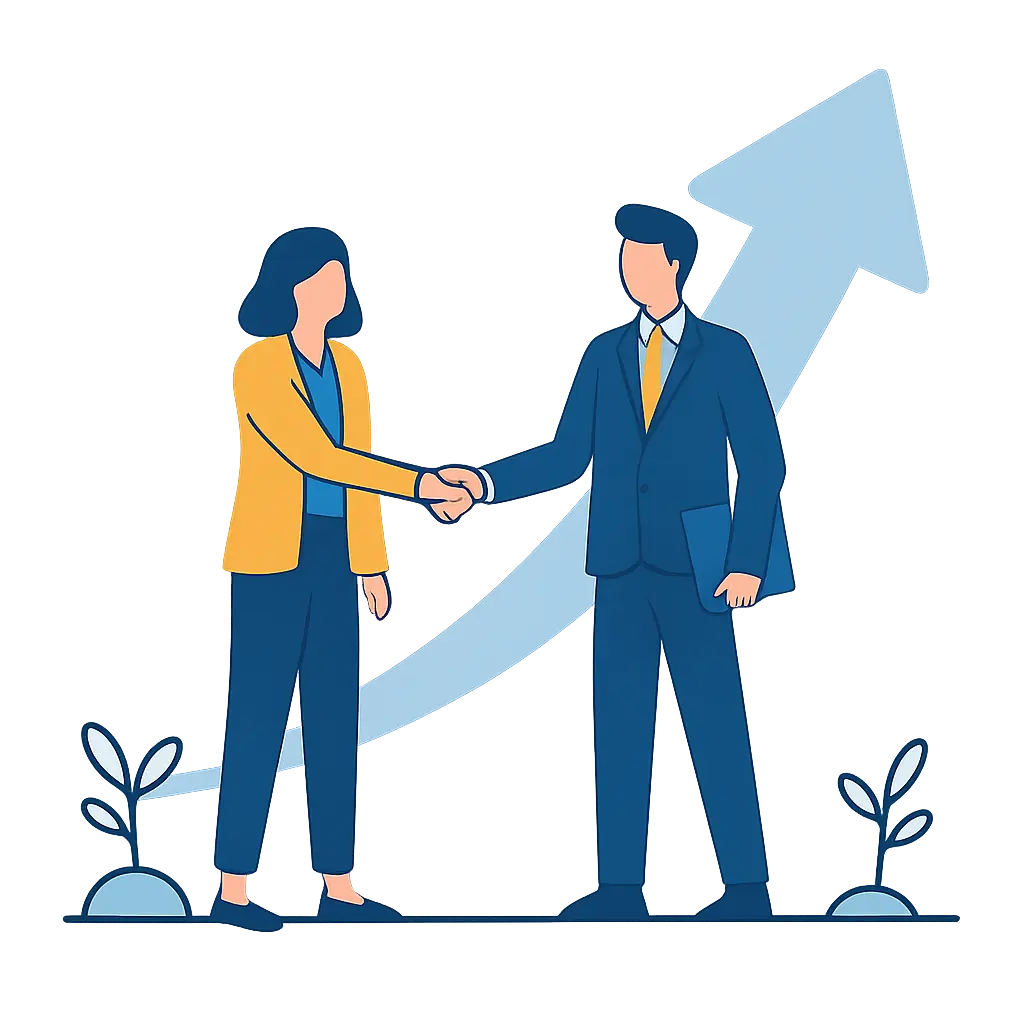 hand shaking two bussinessman