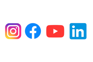 instagram facebook youtube linkedin logos